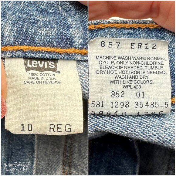 Levi's Vintage 1990's High-Waist Blue Jean Shorts Size 10 - Picture 3 of 3